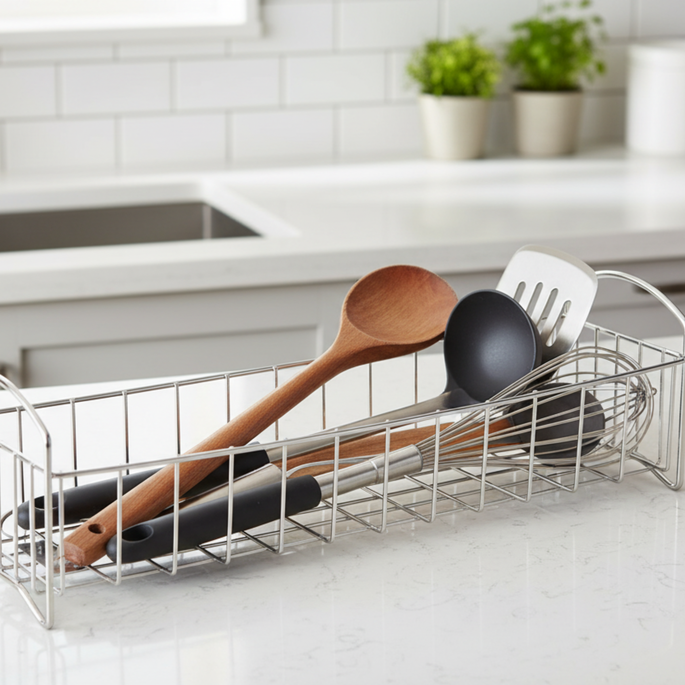 Add On Utensils Wire Basket