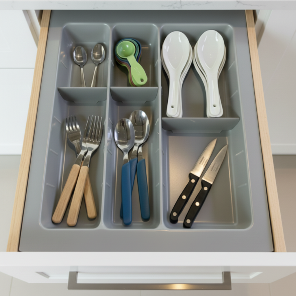 Adjustable Plastic Utensil Organizer