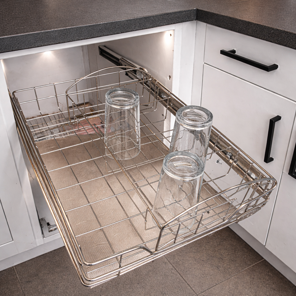 Add On Glass Wire Basket
