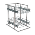 Prestige 2 in 1 Pullout Kitchen Wire Basket Organizer Stainless Dish Rack w/ Espacio Stand