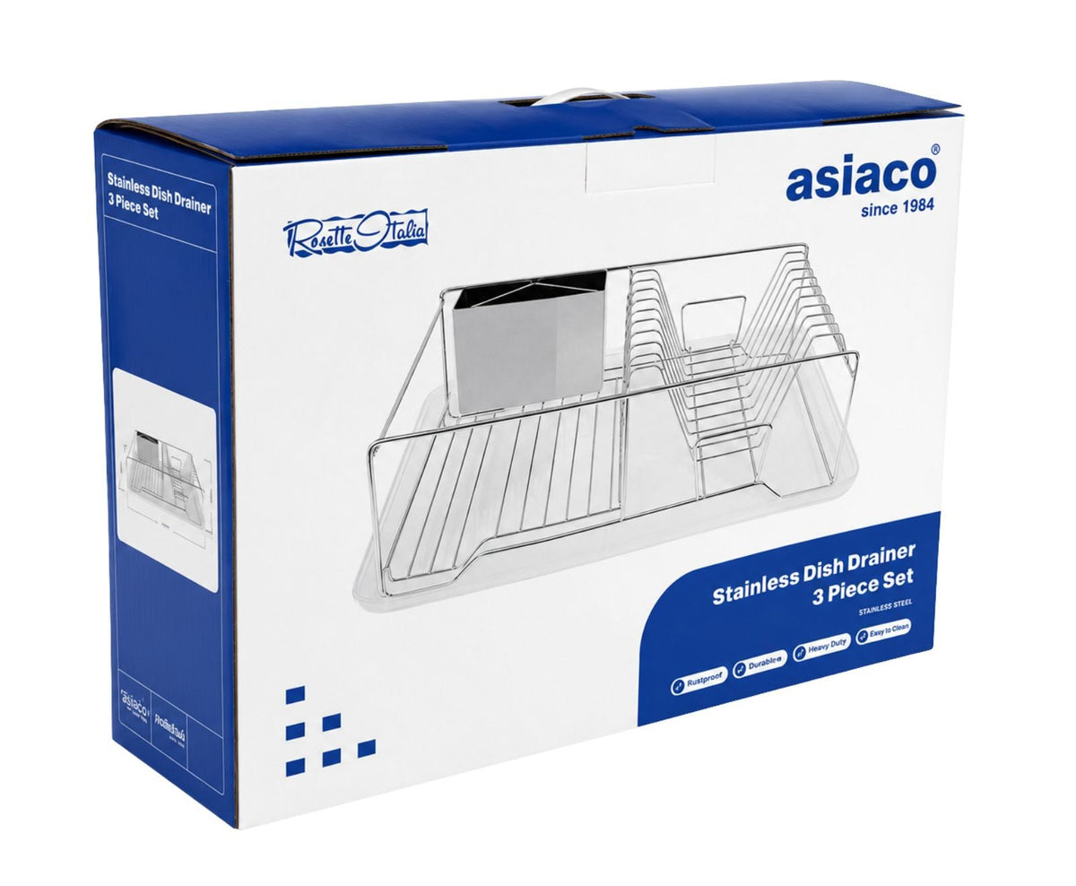 Stainless Dish Drainer 3-Piece Set