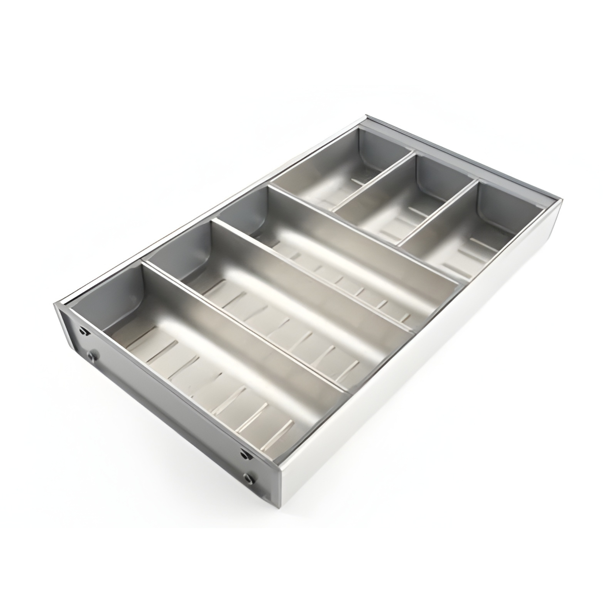 6-Compartment Stainless Utensil Organizer