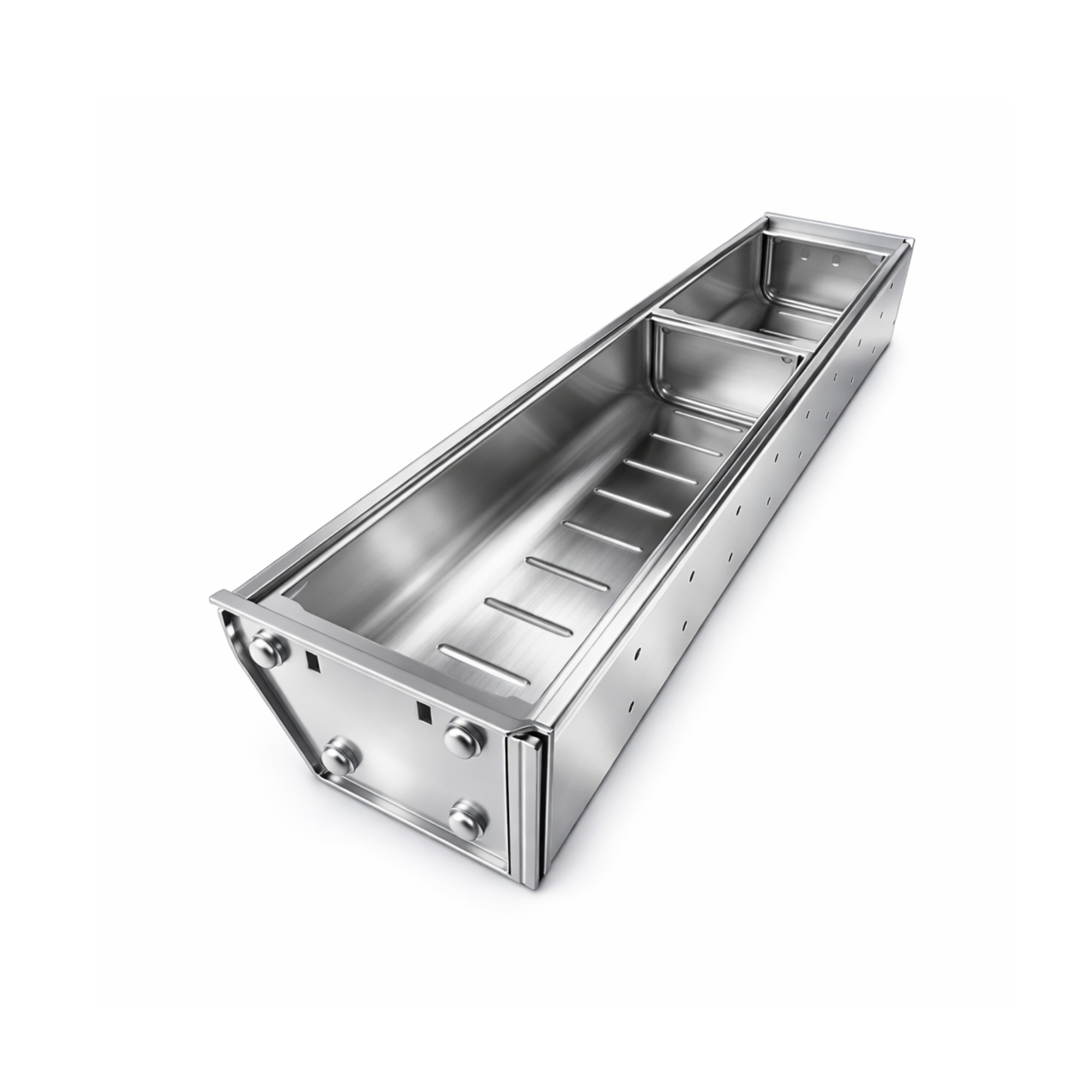 2-Compartment Stainless Utensil Organizer
