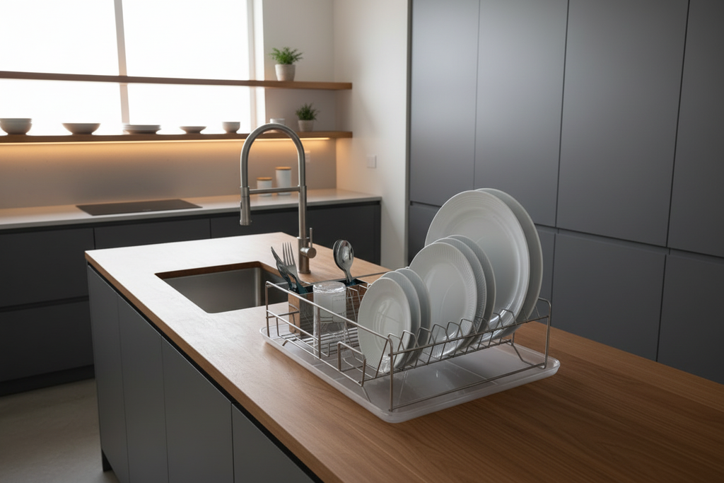Stainless Dish Drainer 3-Piece Set