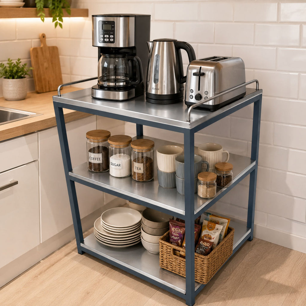 Heavy-Duty 3-Tier Stainless Steel Utility Rack